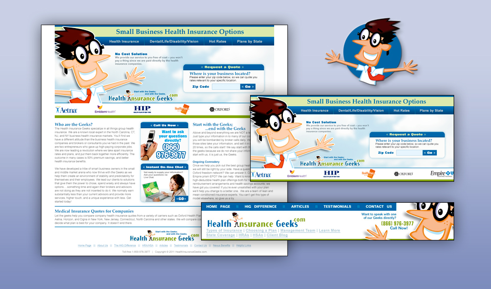 Health Insurance Geeks - Web Site and Banner Ads